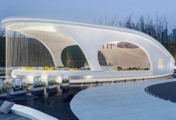 現代藝術原理廊架，不銹鋼材質廊架雕塑制作