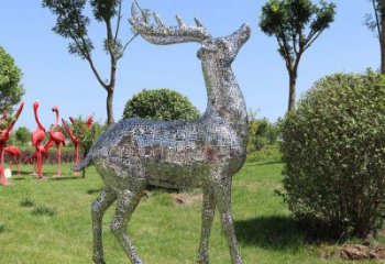景區(qū)梅花鹿雕塑供給，景觀雕塑，鏤空梅花鹿雕塑供求