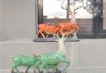 銅小鹿雕塑優選，陸地擺件，景觀小鹿銅雕塑制作