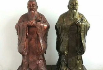 鑄銅孔子人物雕塑