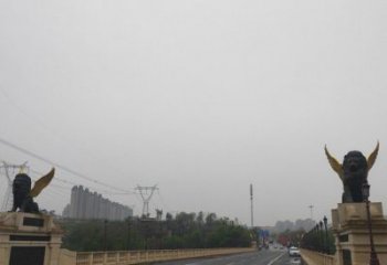 城市獅子雕塑常用，景觀小品，大型飛獅雕塑生產(chǎn)商