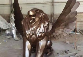 紅銅獅子雕塑優價，鑄造工藝，飛獅雕塑制作