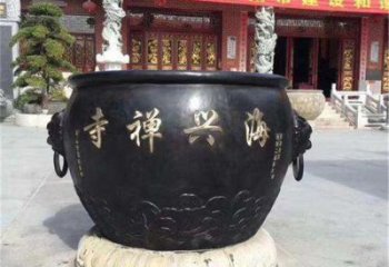 寺院鐵缸雕塑