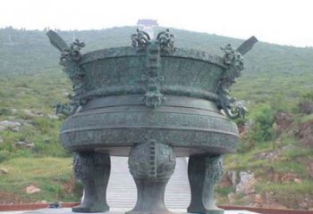 廣場(chǎng)青銅三足爐雕塑