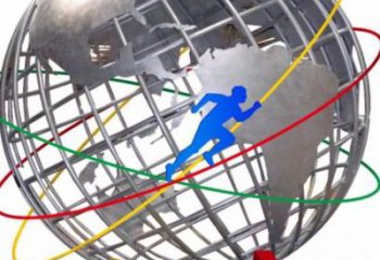 地球儀雕塑專供，美陳雕塑，社區(qū)現(xiàn)代地球儀雕塑預定