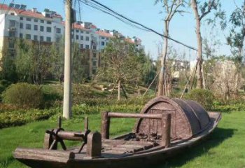 銅船雕塑制造，城區(qū)小品，室外小船銅雕塑提供