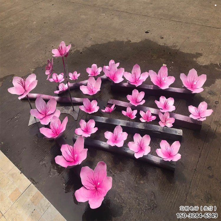 桃花雕塑工廠,美陳雕塑,烤漆桃花雕塑標準 桃花雕塑工廠,美陳雕塑,烤漆桃花雕塑標準