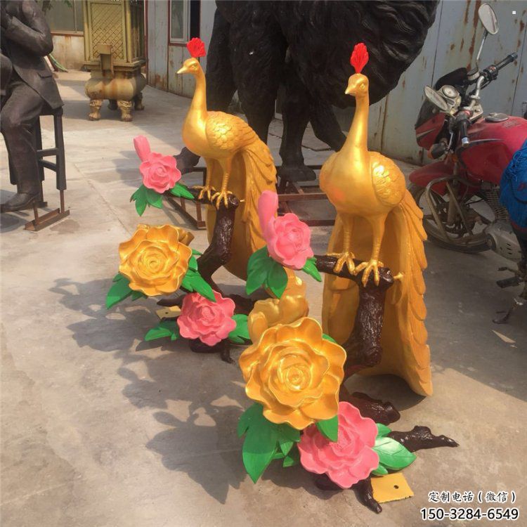 孔雀雕塑制作廠家，公園小品，銅孔雀雕塑優選?