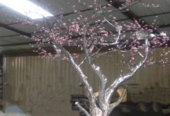 櫻花雕塑優選，城市裝飾，不銹鋼櫻花雕塑訂做廠家