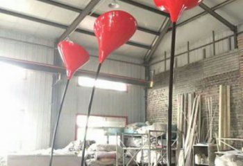 郁金香雕塑常用，景觀擺件，不銹鋼郁金香雕塑廠家