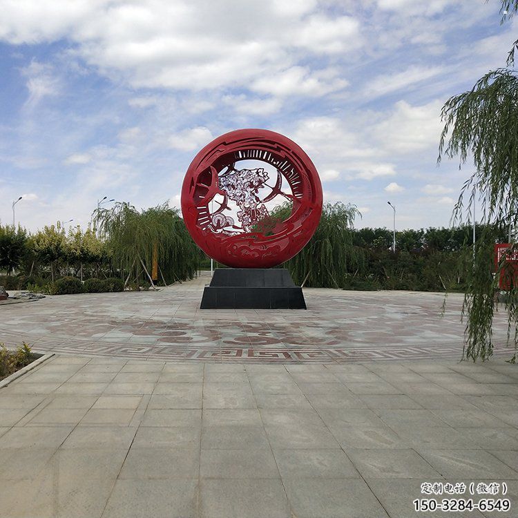 空心球雕塑廠，透雕系列，鏤空空心球雕塑提供