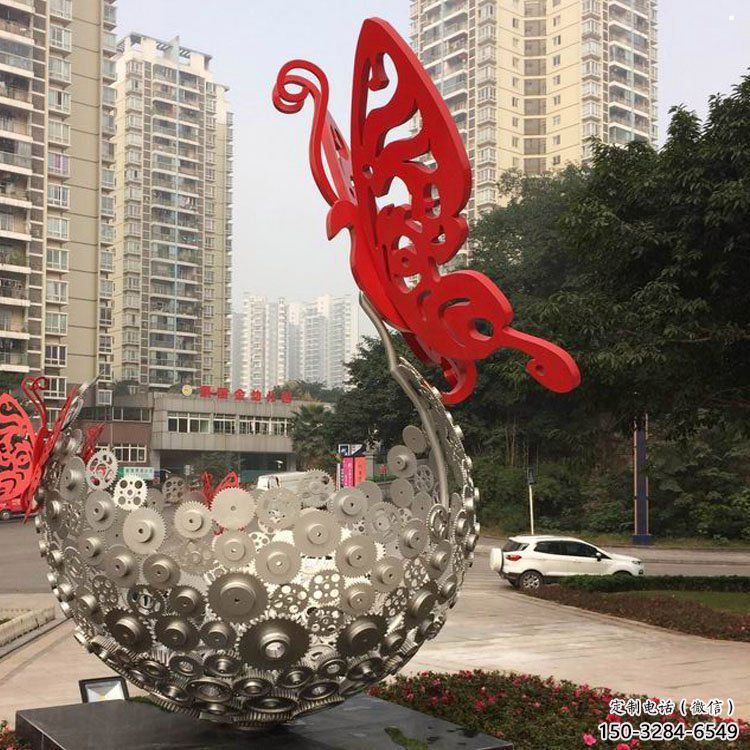 花球雕塑定做,美陳雕塑,不銹鋼花球雕塑精品 花球雕塑定做,美陳雕塑,不銹鋼花球雕塑精品