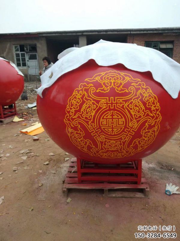 圓球雕塑擺件，景區案例，房地產烤漆圓球雕塑常用