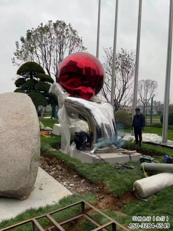 圓球雕塑服務商，街景小品，環境烤漆圓球雕塑訂做