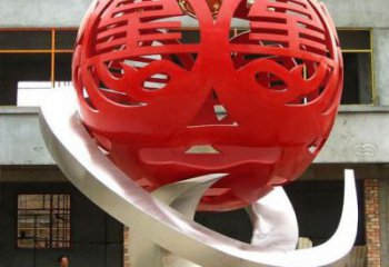 繡球雕塑承接，廣場系列，烤漆繡球雕塑標準