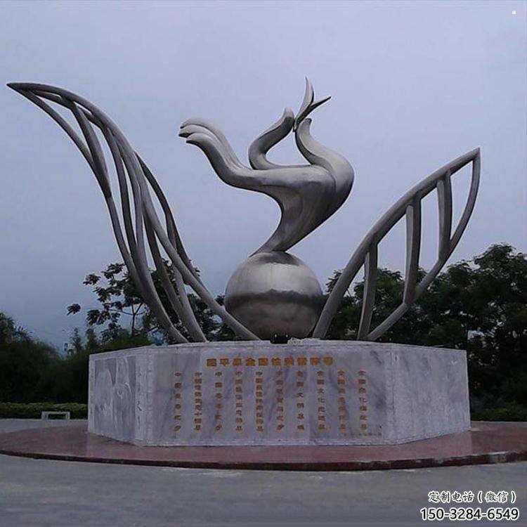 手拈花雕塑精選，戶外雕塑，不銹鋼手拈花雕塑優價