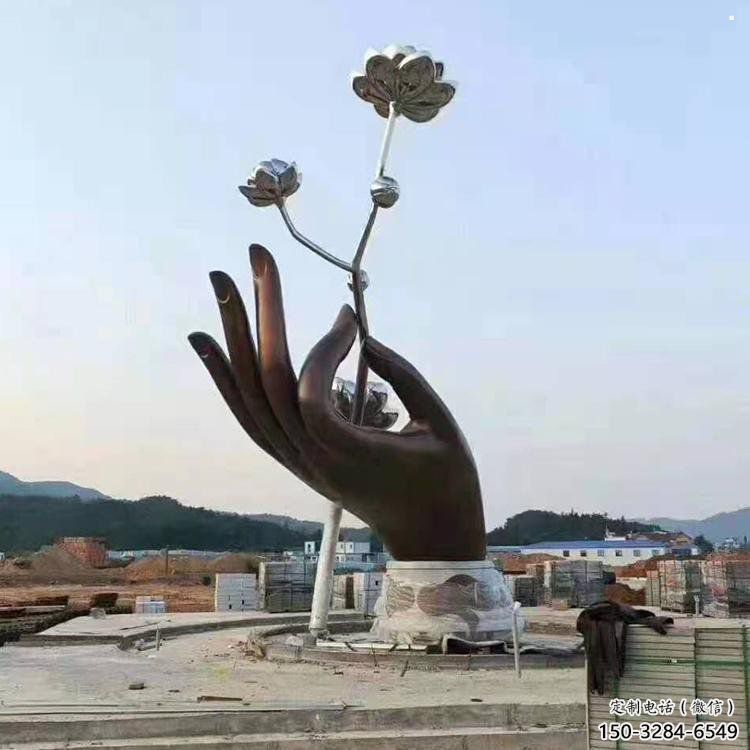 手拈花雕塑優選,城市裝飾,不銹鋼手拈花雕塑訂做 手拈花雕塑優選,城市裝飾,不銹鋼手拈花雕塑訂做