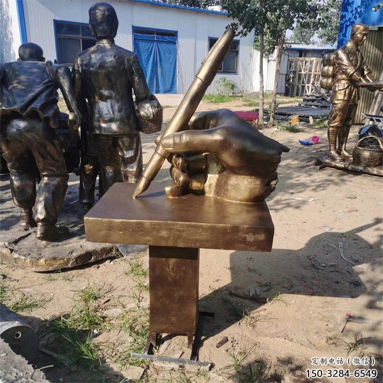 地標擺件，手握鋼筆雕塑生產商，戶外景觀雕塑