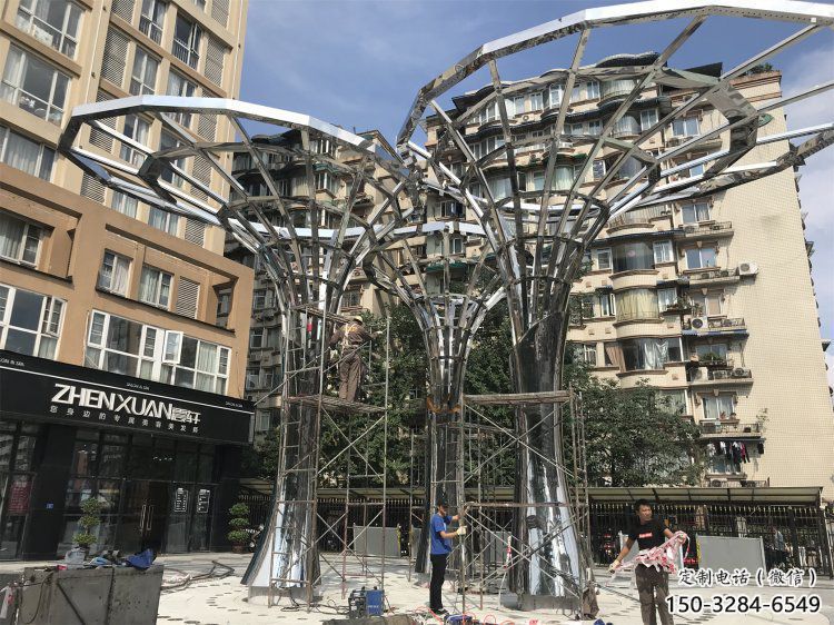 遮陽樹雕塑制造商,城區小品,鏤空遮陽樹雕塑定制 遮陽樹雕塑制造商,城區小品,鏤空遮陽樹雕塑定制