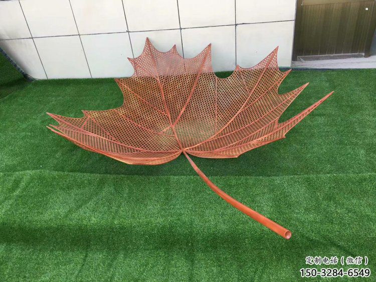 鏤空樹葉雕塑，景區雕塑，鐵藝樹葉雕塑廠家指用