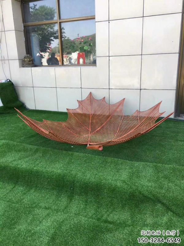 鏤空樹葉雕塑系列，小區雕塑，鐵藝樹葉雕塑定做廠家
