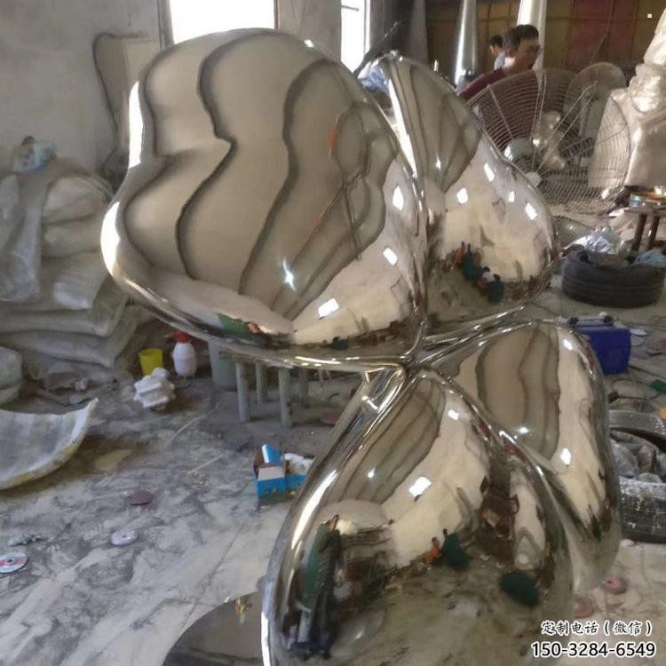 四葉草雕塑訂做，街道標識，不銹鋼四葉草雕塑定做