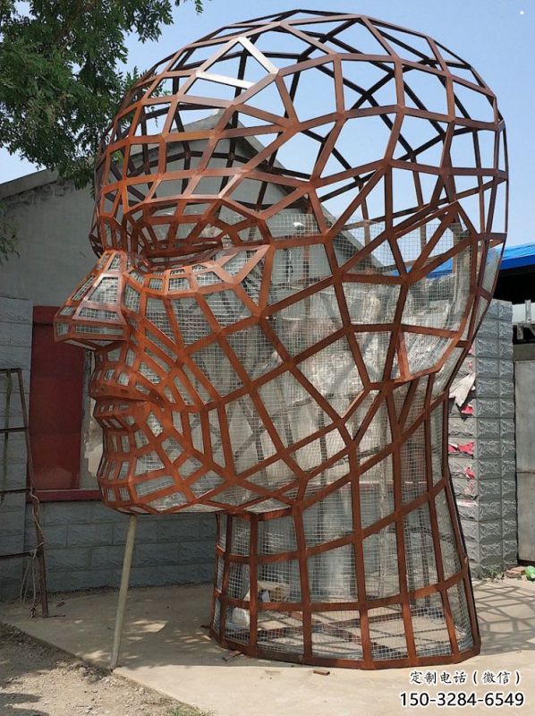人頭像雕塑觀賞型，城市裝飾，鏤空人頭像雕塑標(biāo)準(zhǔn)