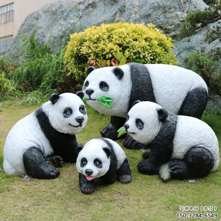 熊貓雕塑觀賞型,公園小品,仿真熊貓雕塑常用 熊貓雕塑觀賞型,公園小品,仿真熊貓雕塑常用