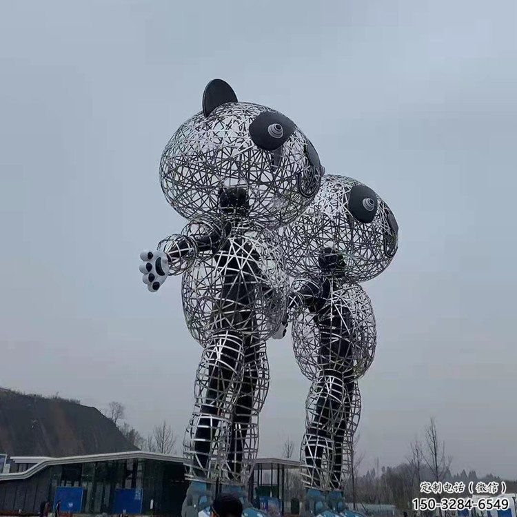 鏤空熊貓雕塑制造商,廣場雕塑,鏤空熊貓雕塑廠家 鏤空熊貓雕塑制造商,廣場雕塑,鏤空熊貓雕塑廠家