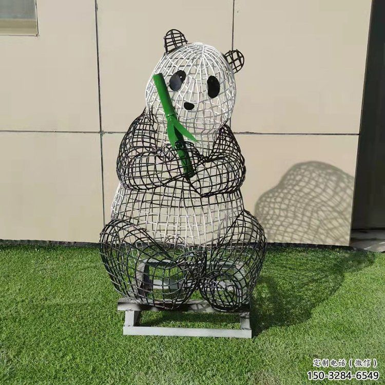 熊貓雕塑常用,公園小品,鏤空熊貓雕塑生產商 熊貓雕塑常用,公園小品,鏤空熊貓雕塑生產商