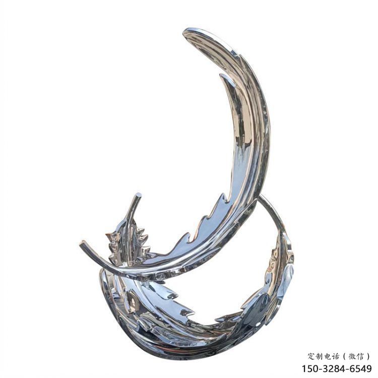 羽毛雕塑批發，拋光工藝，園林鏡面羽毛雕塑承接