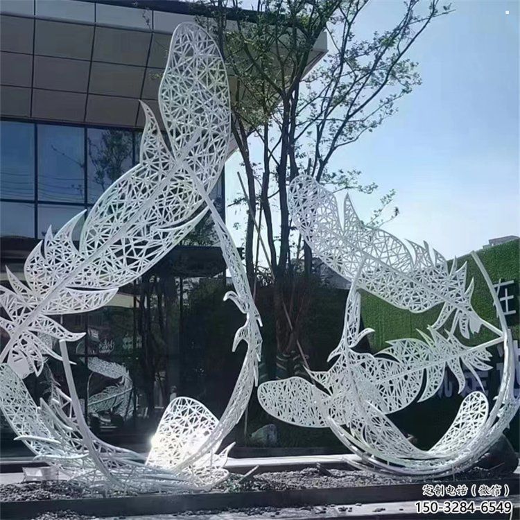 羽毛雕塑工程供應，校園雕塑，烤漆羽毛雕塑供求