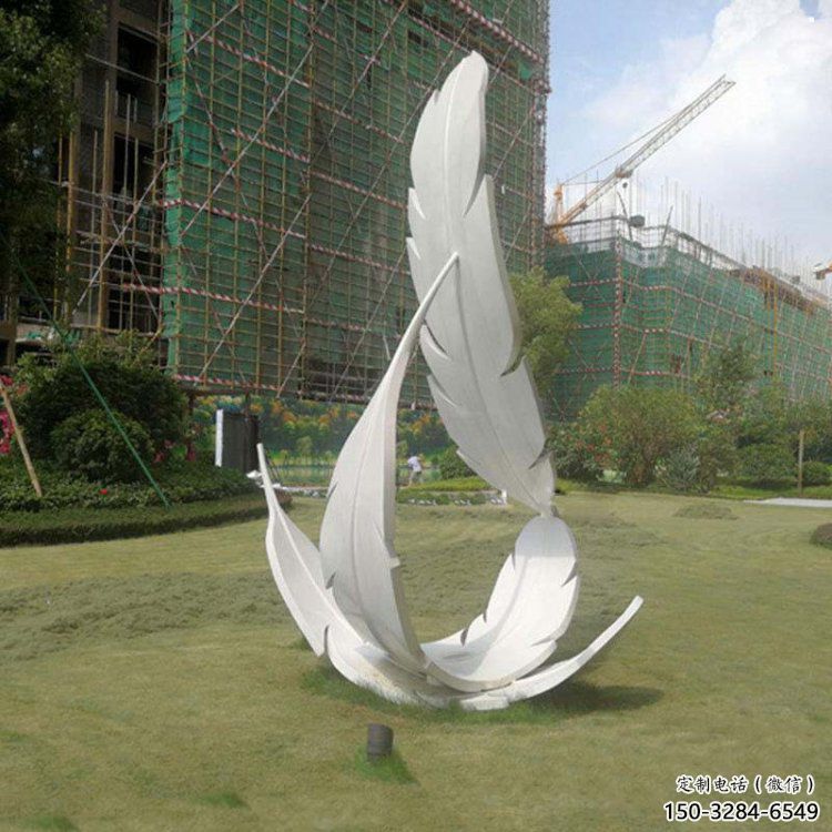 羽毛雕塑工廠標準，多彩藝術，景觀烤漆羽毛雕塑供應