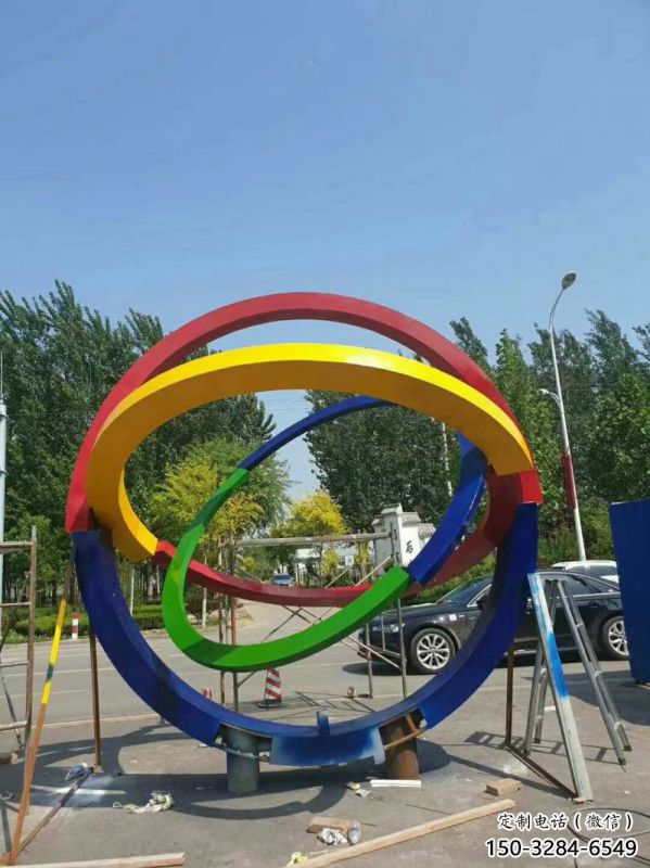 建筑雙環雕塑精選,露天雕塑,不銹鋼雙環雕塑訂做 建筑雙環雕塑精選,露天雕塑,不銹鋼雙環雕塑訂做