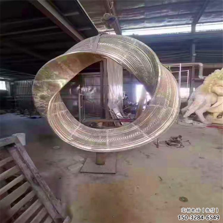 雙環(huán)雕塑供需，標(biāo)識雕塑，不銹鋼雙環(huán)雕塑制造商
