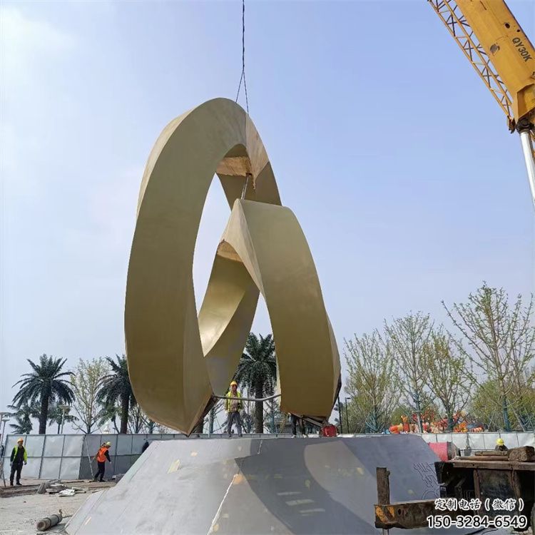 室內圓環雕塑,拉絲景觀雕塑,抽象效果 室內圓環雕塑,拉絲景觀雕塑,抽象效果