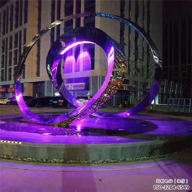 圓環雕塑標準,彩鋼制作,燈光圓環雕塑優價 圓環雕塑標準,彩鋼制作,燈光圓環雕塑優價