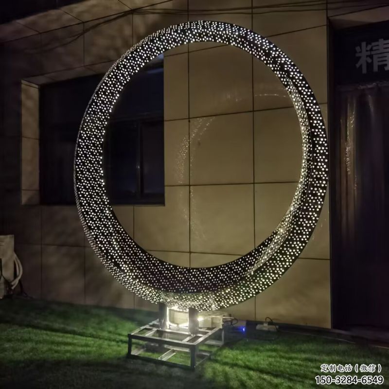 圓環雕塑生產，透雕系列，別墅燈光圓環雕塑生產商