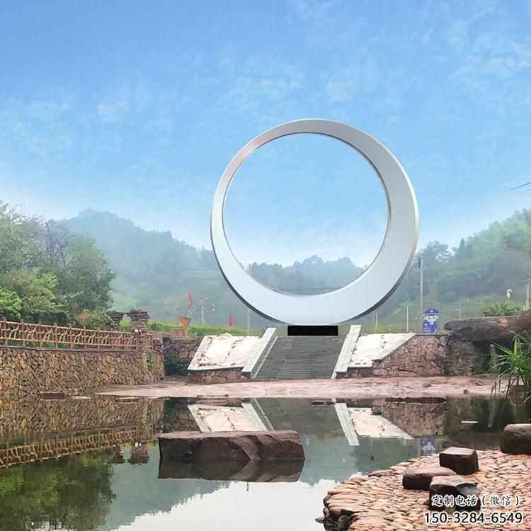 圓環雕塑精選，街頭藝術，公園不銹鋼圓環雕塑承接