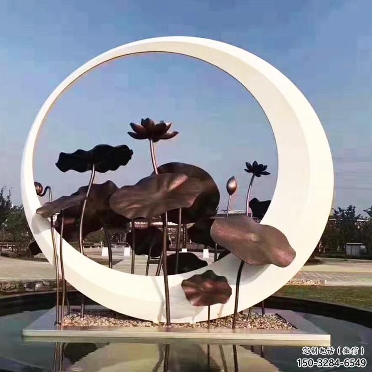 圓環雕塑供求，白鋼構件，不銹鋼圓環雕塑觀賞型