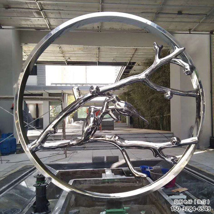 圓環(huán)景觀雕塑通用，城市雕塑，不銹鋼圓環(huán)雕塑指用