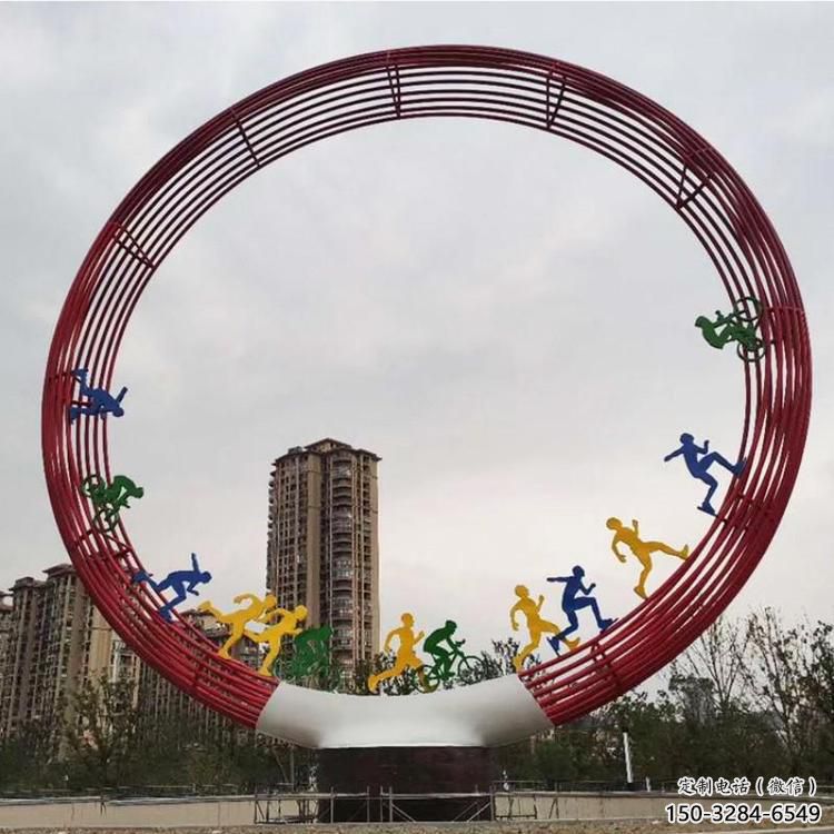 圓環雕塑點擊,地標擺件,烤漆圓環雕塑承接 圓環雕塑點擊,地標擺件,烤漆圓環雕塑承接