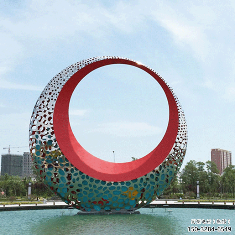 圓環(huán)雕塑訂做,街景小品,戶外烤漆圓環(huán)雕塑制作 圓環(huán)雕塑訂做,街景小品,戶外烤漆圓環(huán)雕塑制作