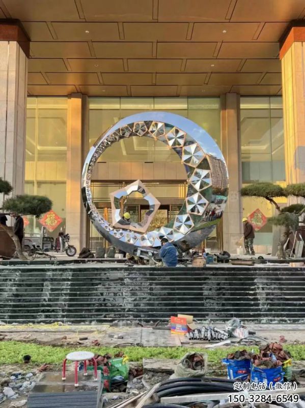 圓環雕塑定價，景觀概念，烤漆圓環雕塑預定