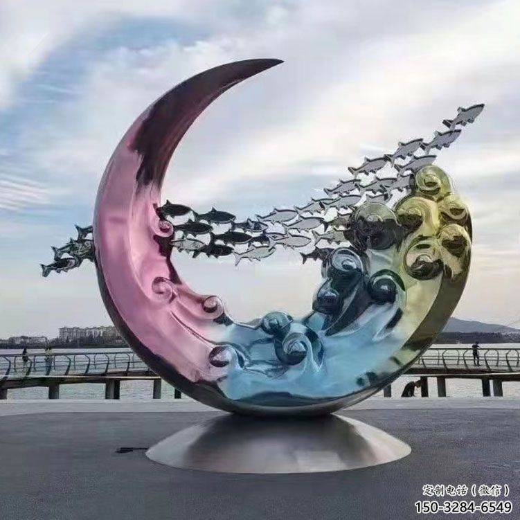 圓環雕塑制作,村標概念,烤漆圓環雕塑專供 圓環雕塑制作,村標概念,烤漆圓環雕塑專供