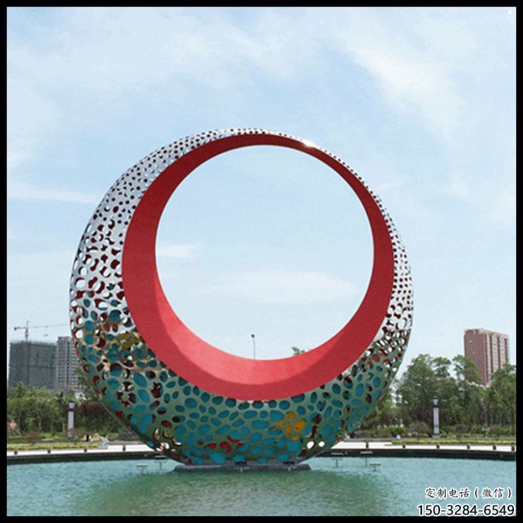 小區月牙雕塑,拉絲景觀雕塑,抽象效果 小區月牙雕塑,拉絲景觀雕塑,抽象效果