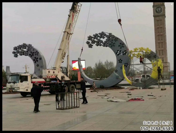 水景月牙雕塑 水景月牙雕塑