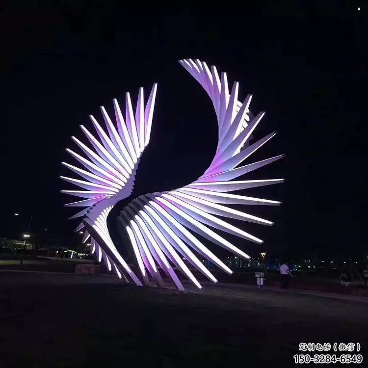 天使之翼雕塑制造商，城市雕塑，公園廣場翅膀雕塑觀賞型