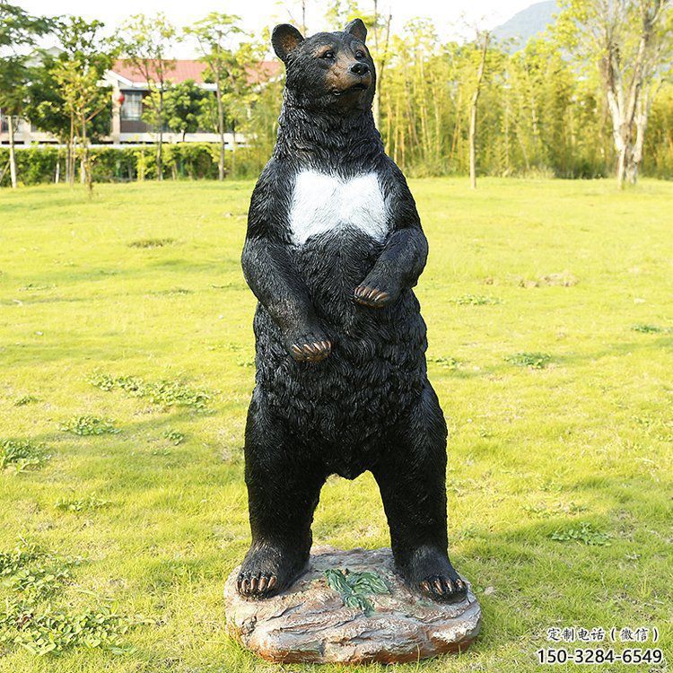 承德街道黑熊雕塑,仿真動物雕塑,古銅效果 承德街道黑熊雕塑,仿真動物雕塑,古銅效果