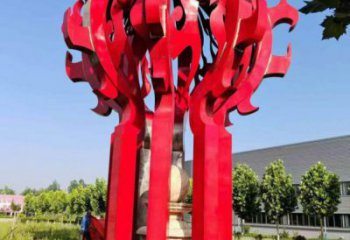 牡丹江火球雕塑，精神堡壘火球雕塑落地展示